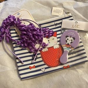 ✨ Baby toddler 3 piece purple accessory set